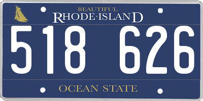 RI license plate 518626