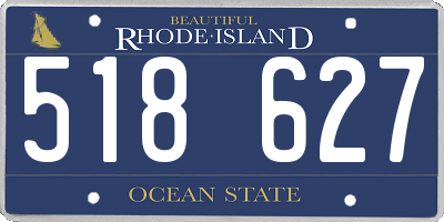 RI license plate 518627