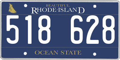 RI license plate 518628