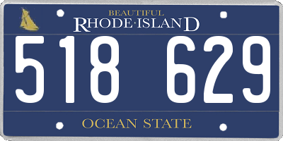 RI license plate 518629
