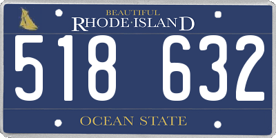 RI license plate 518632