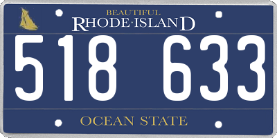 RI license plate 518633