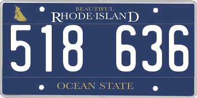 RI license plate 518636
