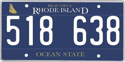 RI license plate 518638
