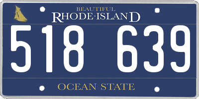RI license plate 518639