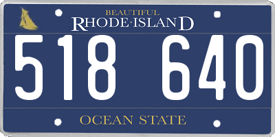 RI license plate 518640