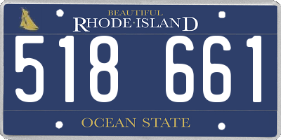 RI license plate 518661