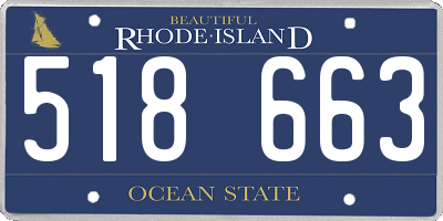 RI license plate 518663