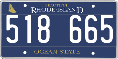 RI license plate 518665