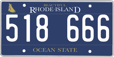 RI license plate 518666