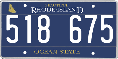 RI license plate 518675