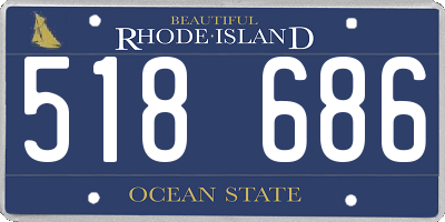 RI license plate 518686