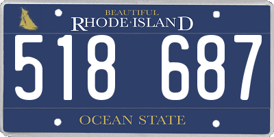 RI license plate 518687