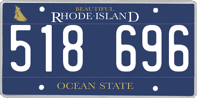RI license plate 518696