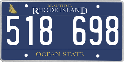 RI license plate 518698
