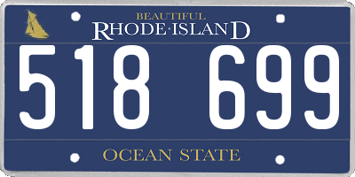 RI license plate 518699
