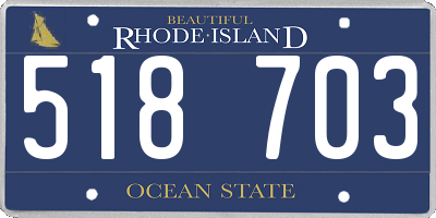 RI license plate 518703