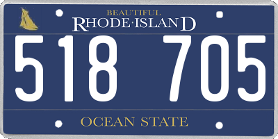 RI license plate 518705