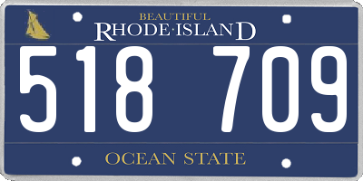 RI license plate 518709