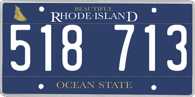 RI license plate 518713