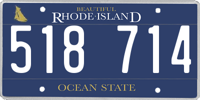 RI license plate 518714
