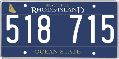 RI license plate 518715