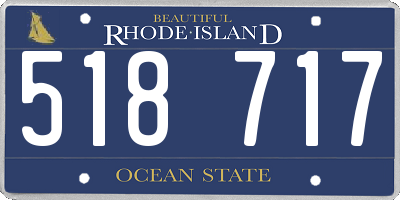 RI license plate 518717