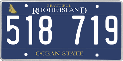 RI license plate 518719