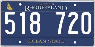 RI license plate 518720