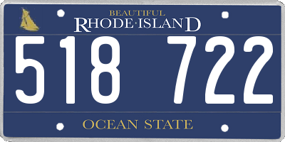 RI license plate 518722