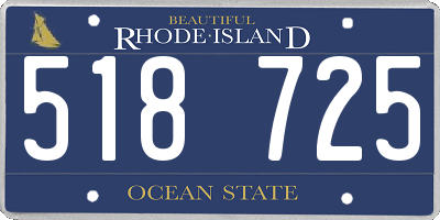 RI license plate 518725