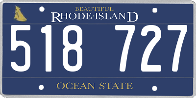 RI license plate 518727
