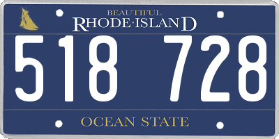 RI license plate 518728