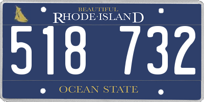 RI license plate 518732