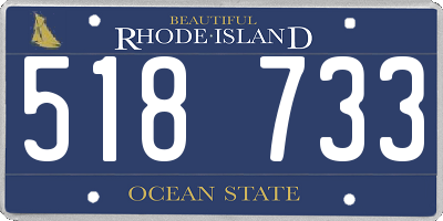 RI license plate 518733