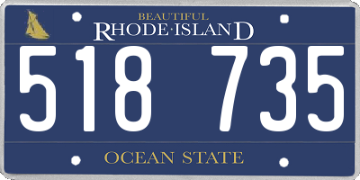 RI license plate 518735