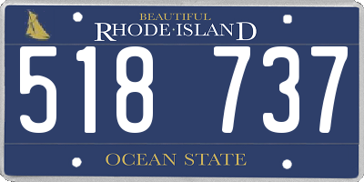 RI license plate 518737