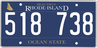 RI license plate 518738