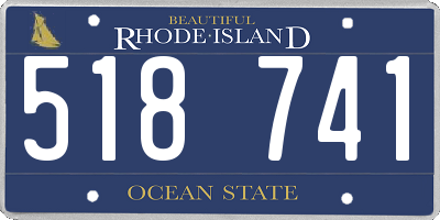 RI license plate 518741