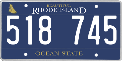 RI license plate 518745