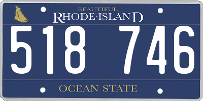 RI license plate 518746
