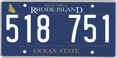RI license plate 518751
