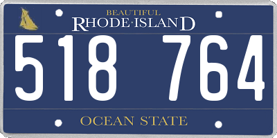 RI license plate 518764