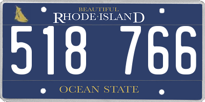 RI license plate 518766