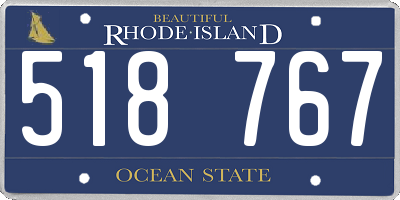 RI license plate 518767