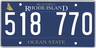 RI license plate 518770