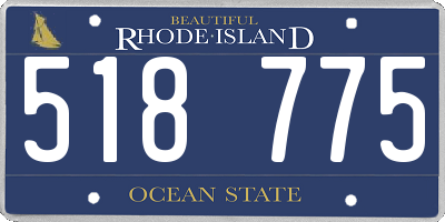 RI license plate 518775