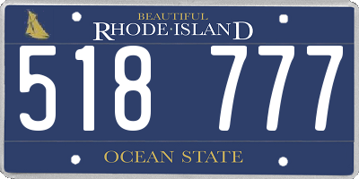 RI license plate 518777