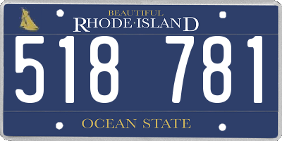 RI license plate 518781