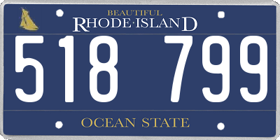 RI license plate 518799